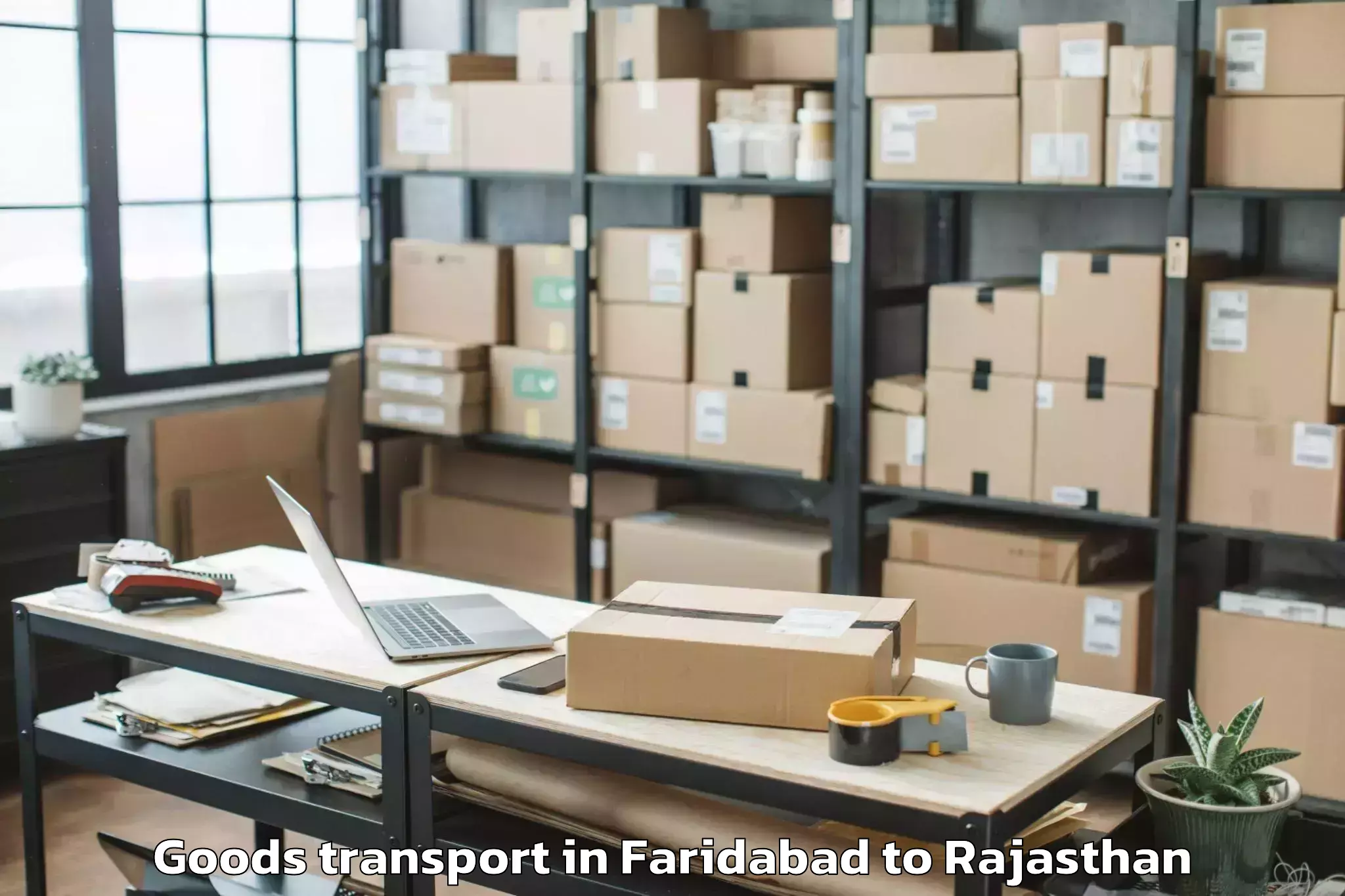 Hassle-Free Faridabad to Sanganer Goods Transport